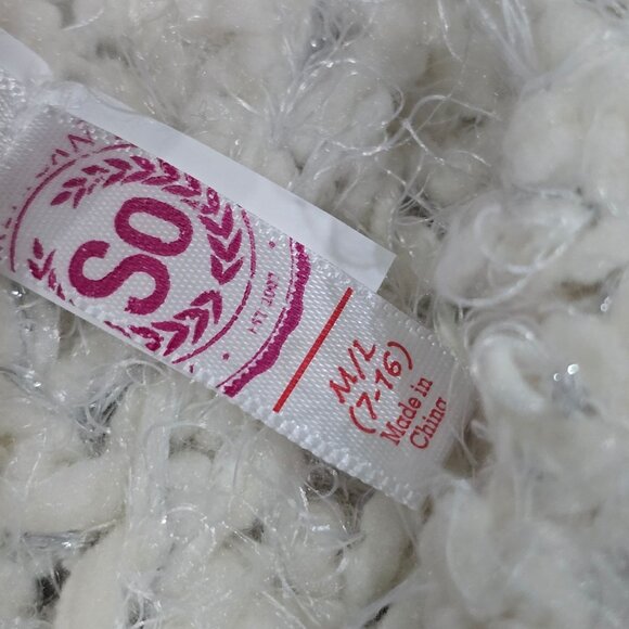 SO ✦ American Heritage Knit Hat Gloves ✦ Ivory Pom Beanie Convertible Fingerless - Picture 4 of 7